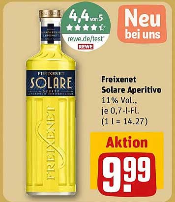 Freixenet Solare Aperitivo 11% Vol., je 0,7-l-Fl. (1 l = 14.27)
