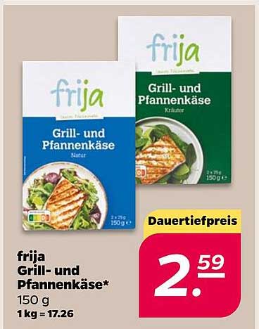 frija Grill- und Pfannenkäse* 150 g 1 kg = 17.26