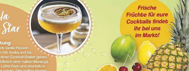 Frische Früchte für eure Cocktails findet ihr bei uns im Markt!
