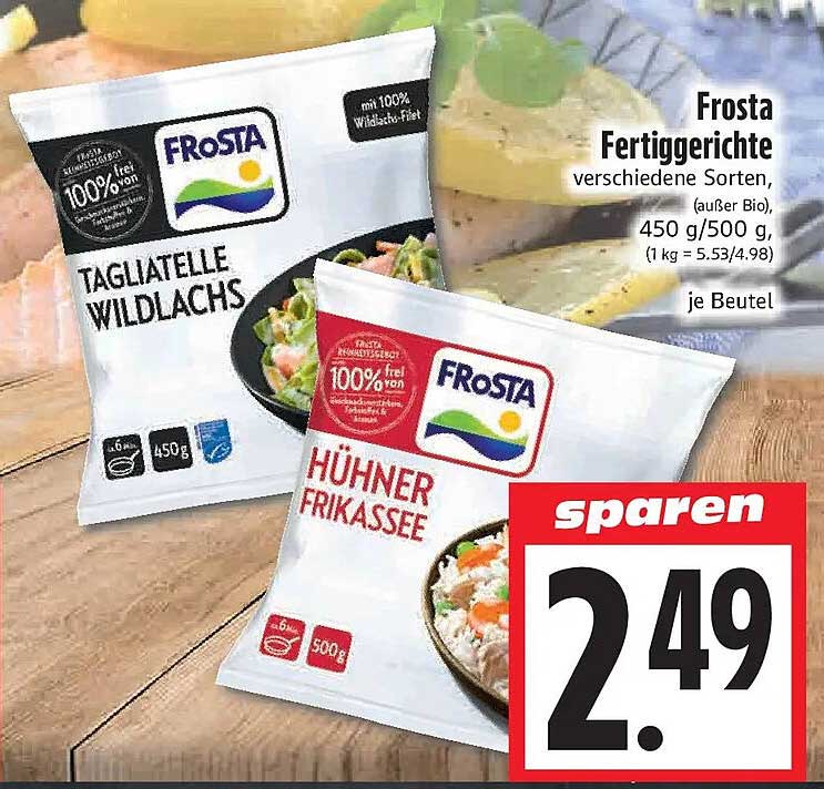 Frosta Fertiggerichte verschiedene Sorten, (außer Bio), 450 g/500 g