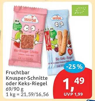 Fruchtbar Knusper-Schnitte oder Keks-Riegel