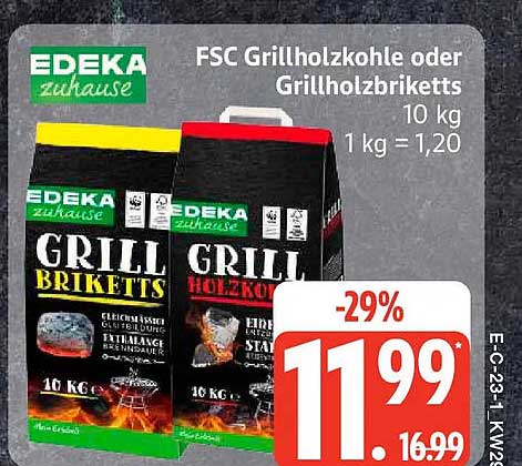 FSC Grillholzkohle oder Grillholzbiketts