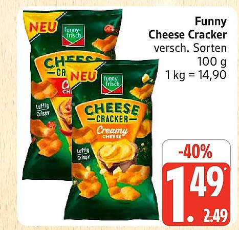 Funny Cheese Cracker versch. Sorten