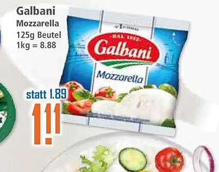 Galbani Mozzarella 125g Beutel 1kg = 8.88