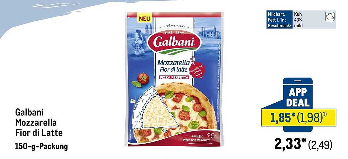 Galbani Mozzarella Fior di Latte 150-g-Packung