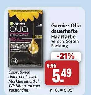 Garnier Olia dauerhafte Haarfarbe versch. Sorten Packung