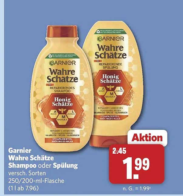Garnier Wahre Schätze Shampoo oder Spülung versch. Sorten 250/200-ml-Flasche