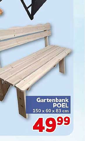 Gartenbank POEL 150 x 60 x 83 cm