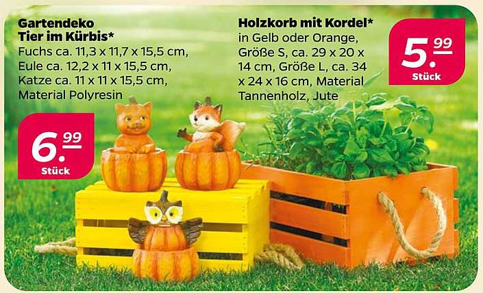 Gartendeko Tier im Kürbis*