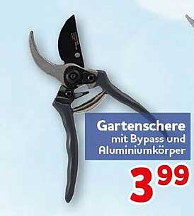 Gartenschere mit Bypass und Aluminiumkörper