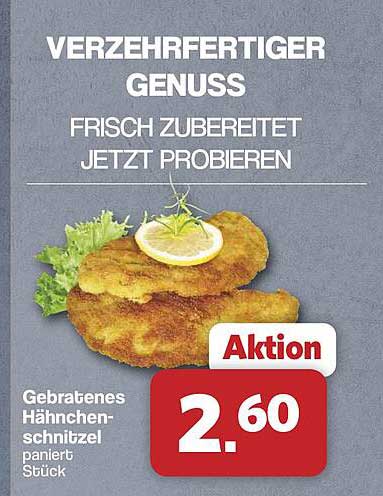 Gebratenes Hähnchenschnitzel paniert Stück