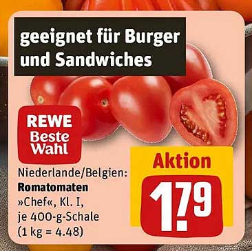 geeignet für Burger und Sandwiches