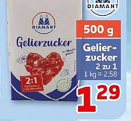 Gelierzucker 2 zu 1 1 kg = 2,58