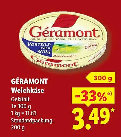 GÉRAMONT Weichkäse
