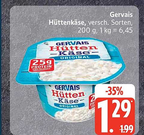 Gervais Hüttenkäse, versch. Sorten, 200 g, 1 kg = 6,45