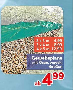 Gewebeplane mit Ösen, versch. Größen