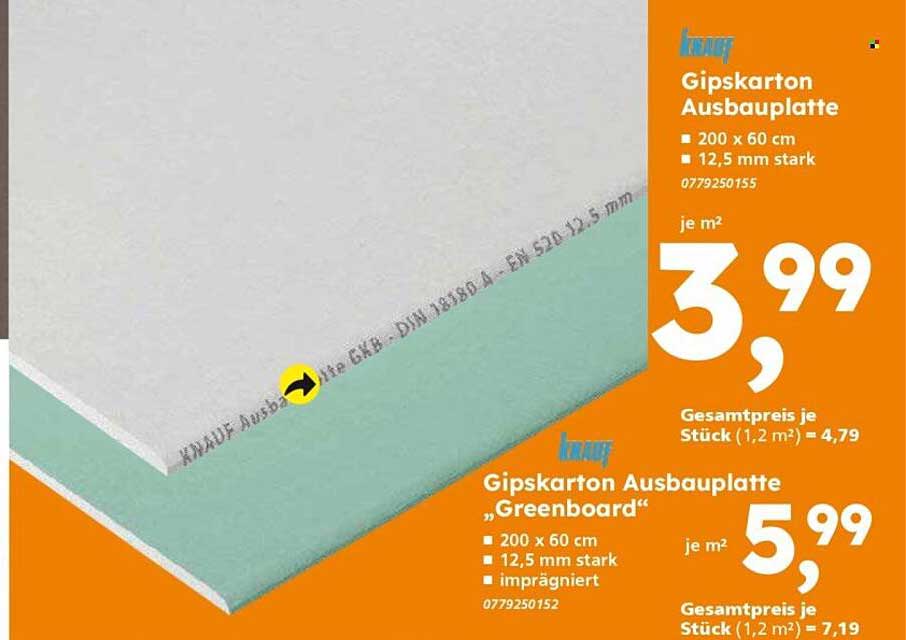 Gipskarton Ausbauplatte