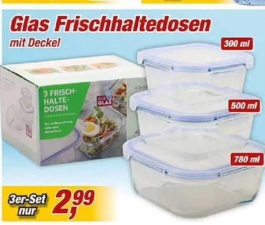 Glas Frischhaltedosen mit Deckel