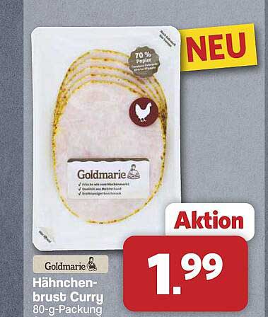 Goldmarie Hähnchenbrust-Curry 80-g-Packung