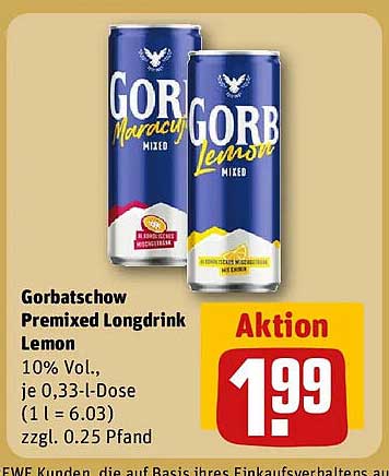Gorbatschow Premixed Longdrink Lemon