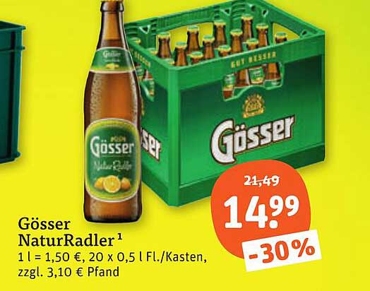 Gösser NaturRadler¹