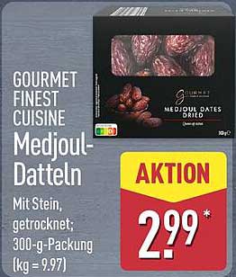 GOURMET FINEST CUISINE Medjoul-Datteln Mit Stein, getrocknet; 300-g-Packung (1 kg = 9.97)