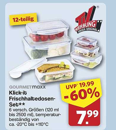 GOURMETmaxx Klick-it Frischhaltedosen-Set**