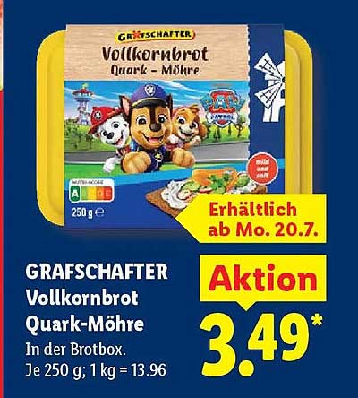 GRAFSCHAFTER Vollkornbrot Quark-Möhre