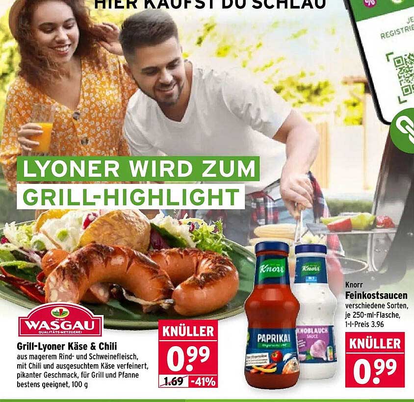 Grill-Lyoner Käse & Chili