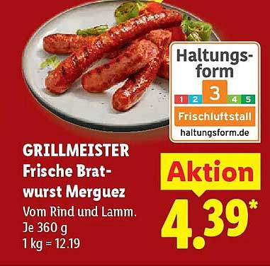 GRILLMEISTER Frische Bratwurst Merguez
