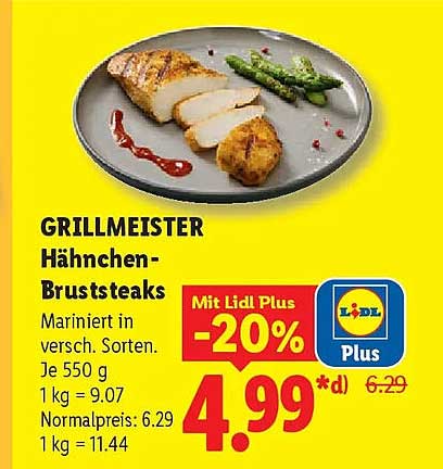 GRILLMEISTER Hähnchen-Bruststeaks