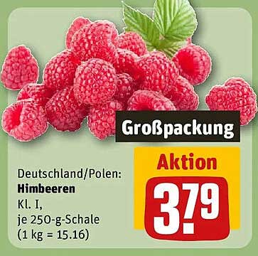 Großpackung Aktion Himbeeren