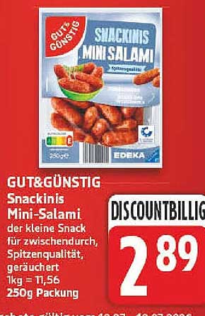 GUT & GÜNSTIG Snackinis Mini-Salami