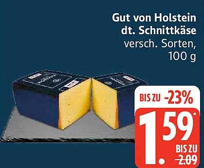 Gut von Holstein dt. Schnittkäse versch. Sorten, 100 g