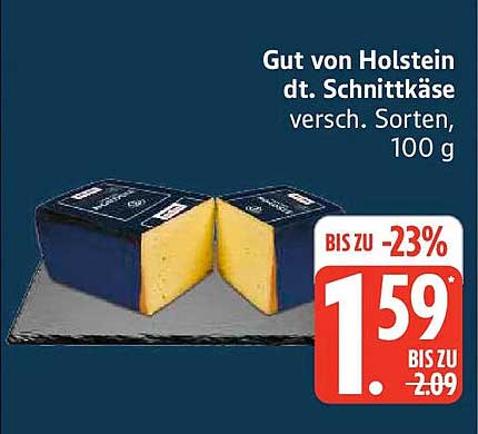 Gut von Holstein dt. Schnittkäse versch. Sorten, 100 g