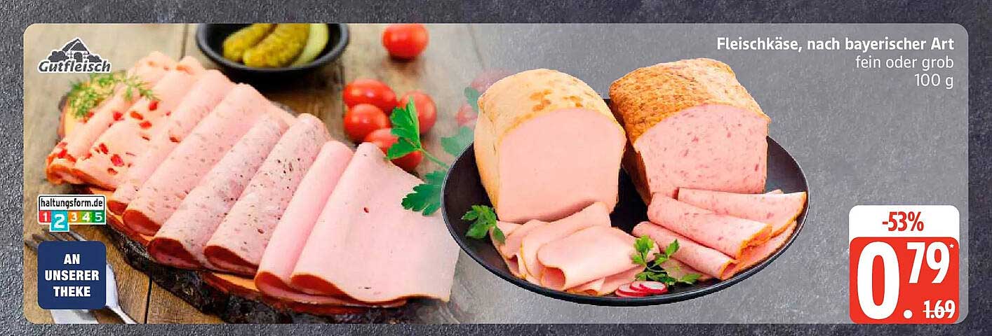 Gutfleisch Fleischkäse, nach bayerischer Art fein oder grob 100 g