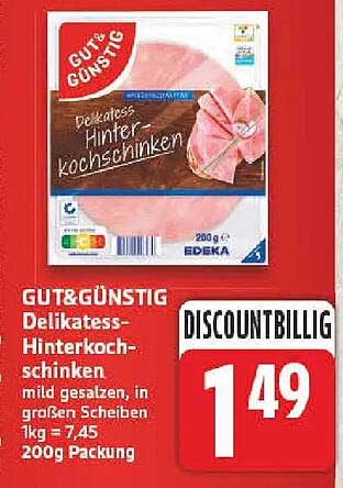 GUT&GÜNSTIG Delikatess-Hinterkochschinken