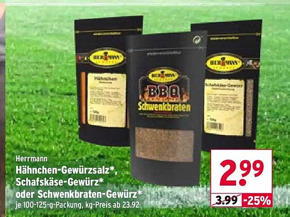 Hähnchen-Gewürzsalz*, Schafskäse-Gewürz* oder Schwenkbraten-Gewürz*