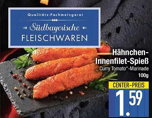 Hähnchen-Innenfilet-Spieß „Curry Tomato“-Marinade 100g