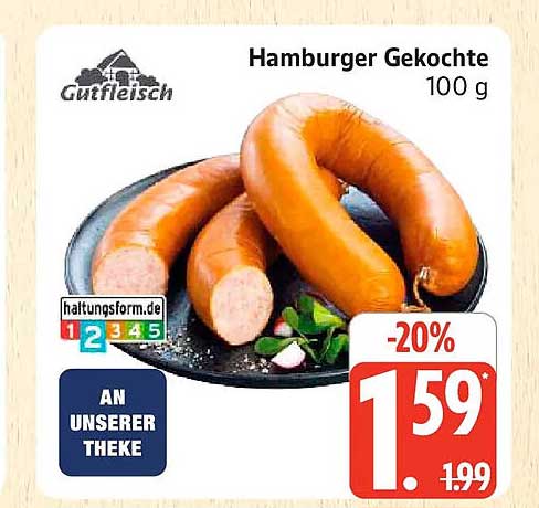 Hamburger Gekochte 100 g