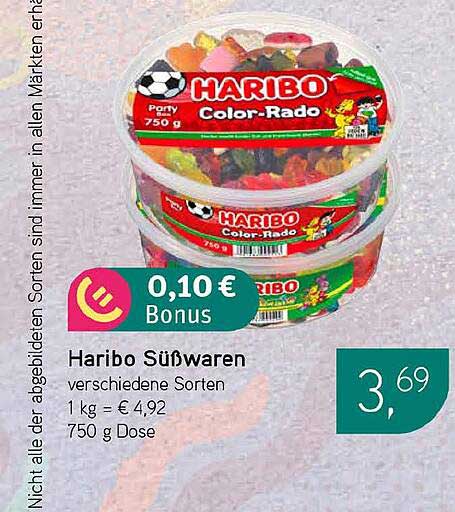 Haribo Süßwaren verschiedene Sorten 750 g Dose