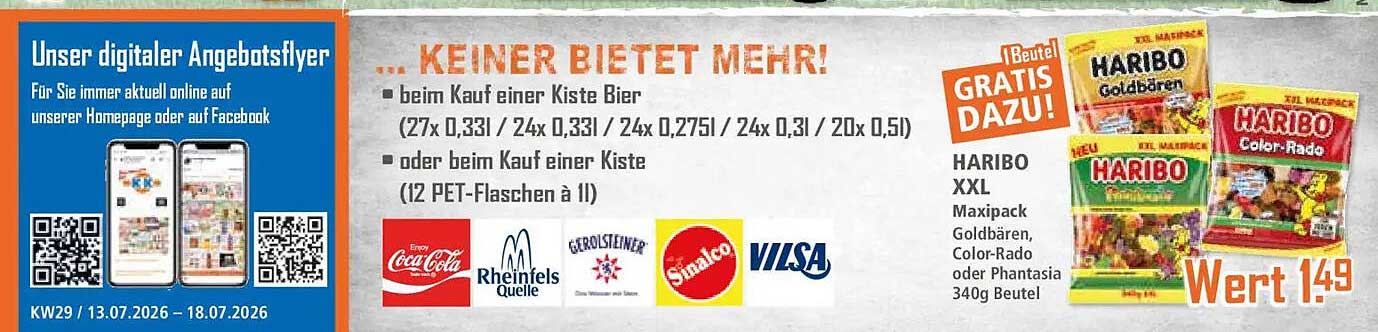 HARIBO XXL Maxipack Goldbären, Color-Rado oder Phantasia 340g Beutel