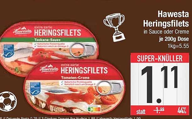Hawesta Heringsfilets in Sauce oder Creme je 200g Dose