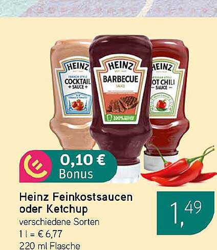 Heinz Feinkostsaucen oder Ketchup