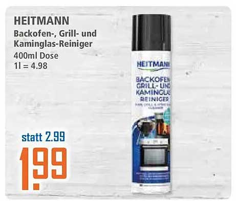 HEITMANN Backofen-, Grill- und Kaminglas-Reiniger 400ml Dose