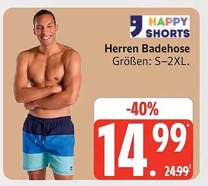 Herren Badehose Größen: S–2XL.