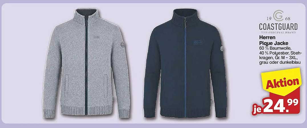 Herren Pique Jacke