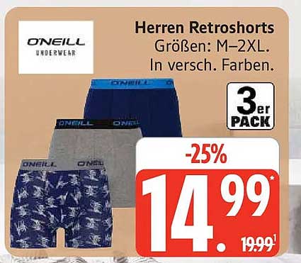 Herren Retroshorts Größen: M–2XL. In versch. Farben. 3er PACK