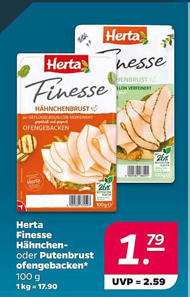 Herta Finesse Hähnchen- oder Putenbrust ofengebacken*