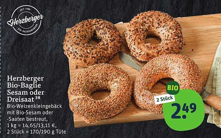 Herzberger Bio-Baglie Sesam oder Dreisaat